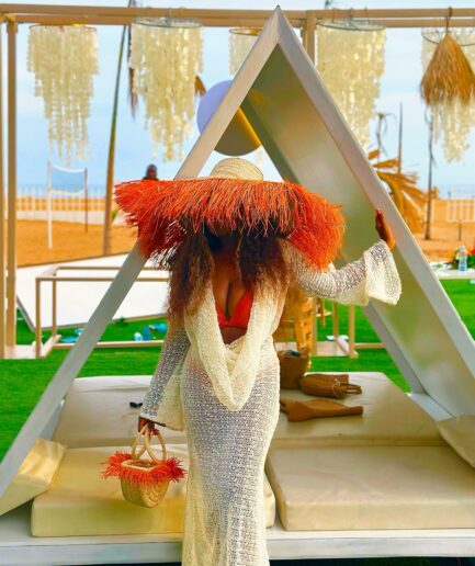 Ralia Fringe Jumbo Hat (Orange)